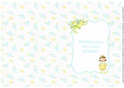 Lemonade Girl Birthday Insert