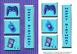 Teen Boy Birthday Gadget Topper & Decoupage