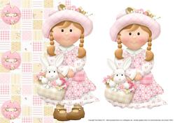 Over the Edge Easter Girl Topper & Decoupage