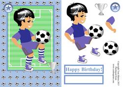 Football Boy Birthday Topper & Decoupage