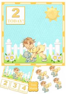 Toddler Girl Birthday Mini Kit (age 2,3,4) & Decoupage