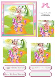 Princess & Unicorn Scene Topper & Pyramage