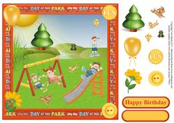 Fun at the Park Topper & Decoupage