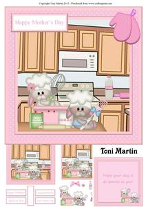 Cute Bunnies Baking Mini Kit & Decoupage
