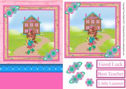 School Girl A5 Topper & Decoupage