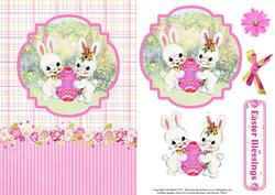 Bunnies in the Garden Easter Topper & Decoupage