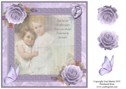 Sisters Are Always Connected by the Heart Topper & Decoupage