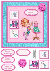 You Sew Deserve a Great Day Topper & Decoupage