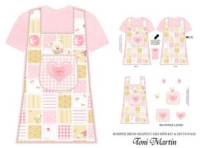 Romper Dress New Baby Girl Shaped Card Mini Kit & Decoupage