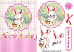 Cute Easter Bunny Topper & Decoupage