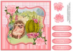 How You Doing? - Cute Hedgehog Topper & Decoupage