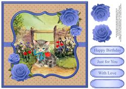 Delightful Kitten Topper & Decoupage