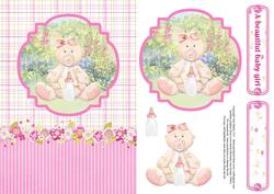 Delightful Baby Girl Topper & Decoupage
