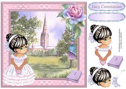 First Holy Communion Card Topper & Decoupage