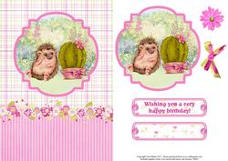 Cute Hedgehog Card Topper & Decoupage