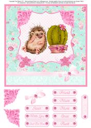 Hedgehog Card Topper & Decoupage