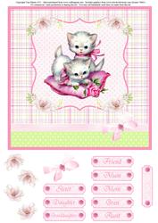 Cute Kittens Card Topper & Decoupage