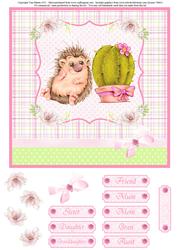 Sweet Hedgehog Card Topper & Decoupage