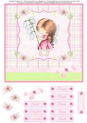 Snowdrop Daisy Fairy Card Topper & Decoupage