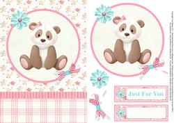 Cute Panda Topper & Decoupage