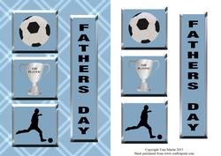 Football Card Front / Topper & Decoupage - Father's Day