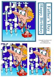 Humourous Plumber Topper & Pyramage - Father's Day/birthday