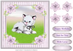 Sweet Kitten Card Topper & Decoupage