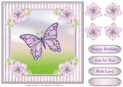 Pretty Butterfly Card Topper & Decoupage