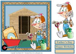 Gardener Dude - Father's Day / Birthday Topper & Decoupage