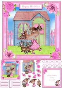 Wendy's Flower Wagon Card Mini Kit - Birthday Girl Ages 2-9