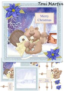 Christmas Beaver Mini Kit & Decoupage