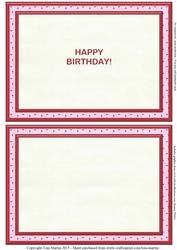 Giraffe Birthday Girl Card Inserts