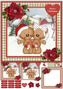 Cute Bears Christmas Card Mini Kit & Decoupage