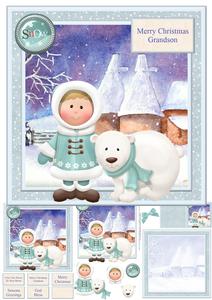 Little Winter Boy & Polar Bear Friend Mini Kit & Decoupage