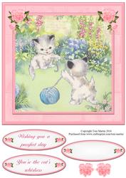You're the Cat's Whiskers Card Topper & Decoupage