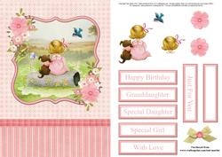 Chloe & Puppy Card Topper & Decoupage