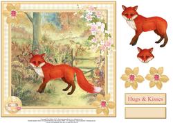 Fox Scene Card Topper & Decoupage