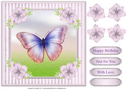 Pretty Butterfly Card Topper & Decoupage