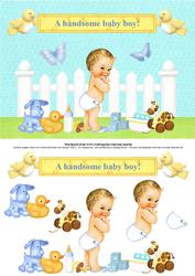 New Baby Boy Card Topper & Decoupage