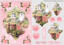 Rose Cottage New Home / Birthday Pyramage & Decoupage