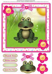 Freddy the Frog Card Topper & Decoupage