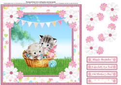 Sweet Kittens Card Topper & Decoupage