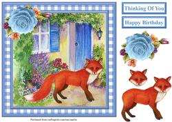 Fox by the Door Topper & Decoupage
