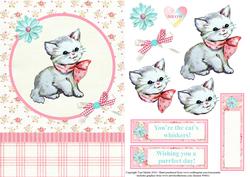 Cute Kitten Card Topper & Decoupage