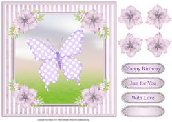 Pretty Butterfly Card Topper & Decoupage