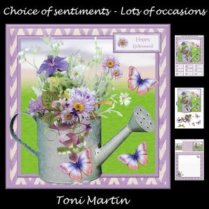 Beautiful Floral Watering Can & Butterflies Mini Kit