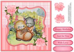 Sweet Kittens Card Topper & Decoupage