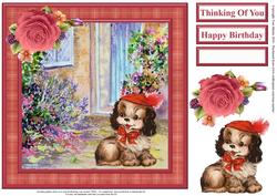 Puppy by the Door Card Topper & Decoupage