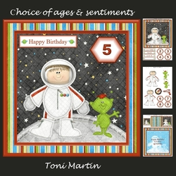 Spaceman Birthday Boy Mini Kit & Decoupage - Ages 2-9