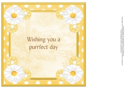 Wishing you a purrfect day card insert